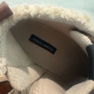 Vince Camuto Beige Fleece Sneakers